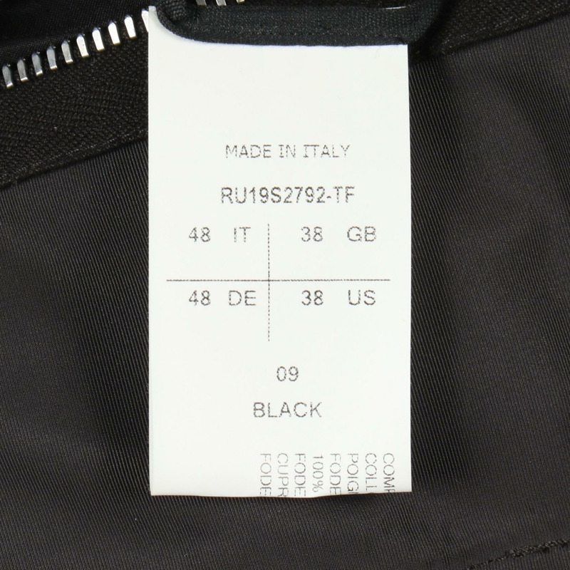 Rick Owens RU19S2792-TF 黑色聚酯短版外套 #48 二手男款-5