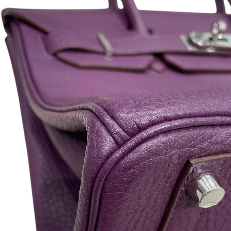 HERMES 愛馬仕 BIRKIN 30 柏金包 TOGO 紫色系 銀釦-5