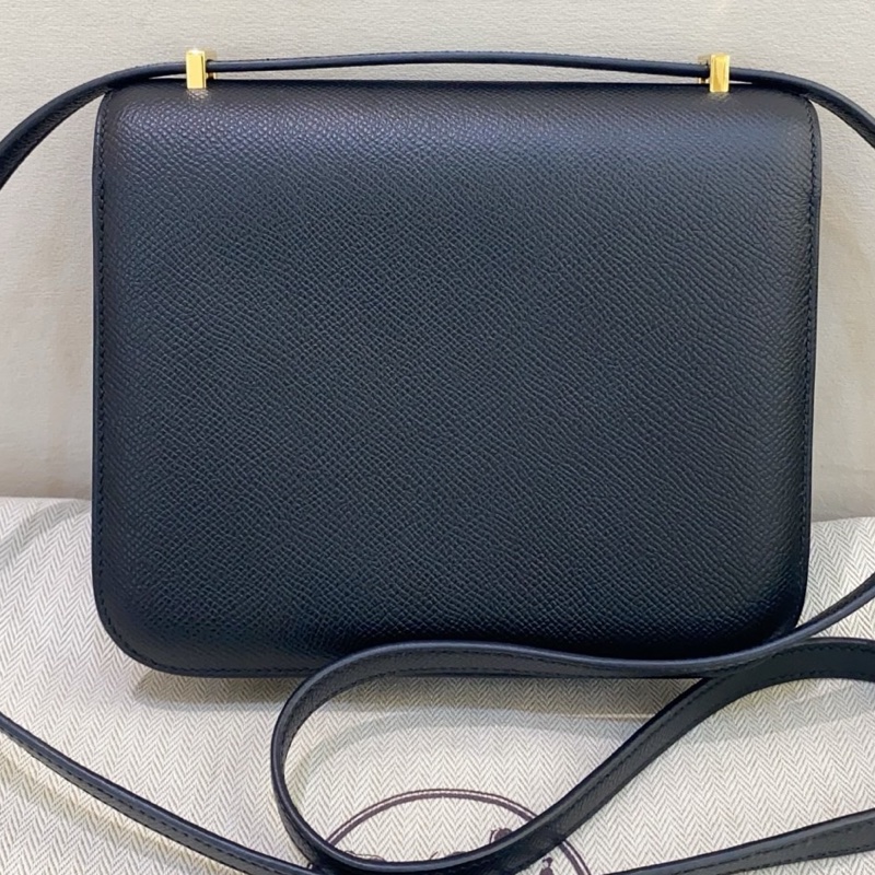 Hermes愛馬仕 mini Constance 康康 19 黑金 黑色金扣 Epsom皮 Y刻-1