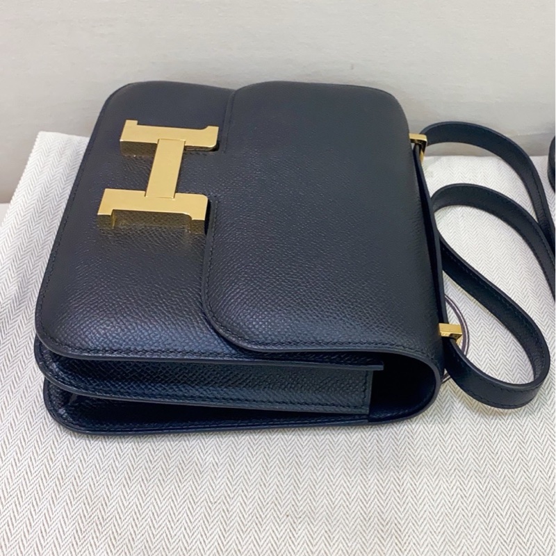 Hermes愛馬仕 mini Constance 康康 19 黑金 黑色金扣 Epsom皮 Y刻-2