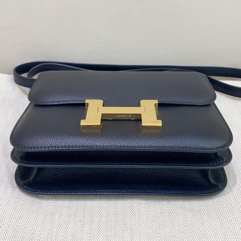 Hermes愛馬仕 mini Constance 康康 19 黑金 黑色金扣 Epsom皮 Y刻-4