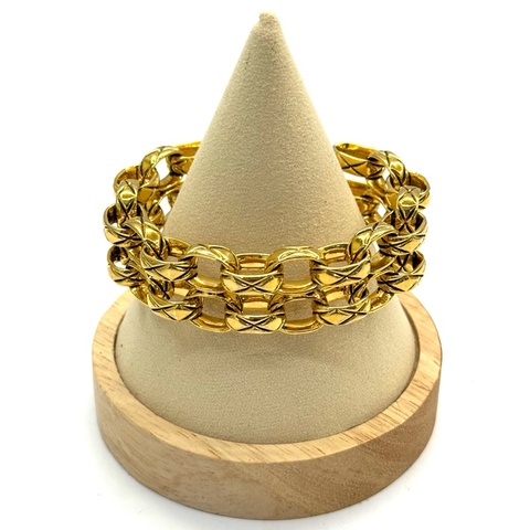 CHANEL 香奈兒 VINTAGE LINKED COCO CRUSH PATTERN 1987 手鐲