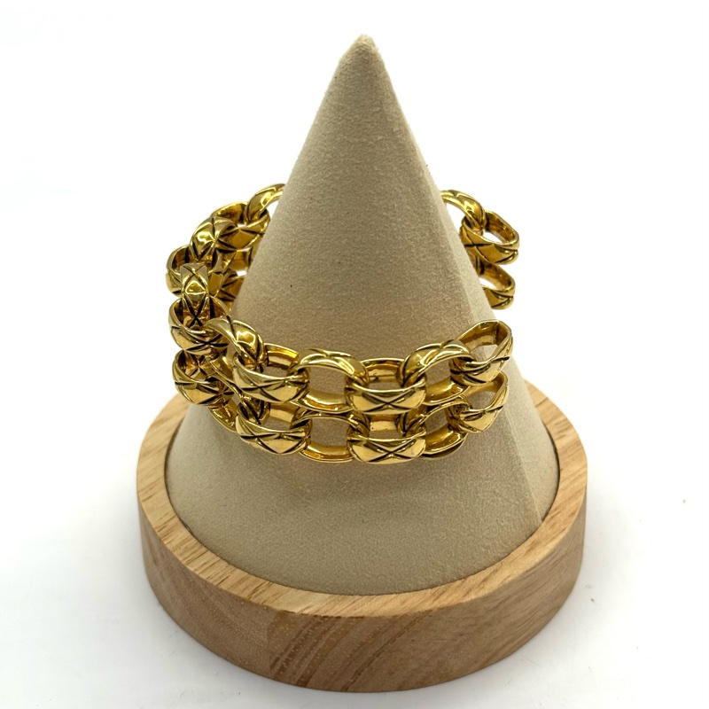 CHANEL 香奈兒 VINTAGE LINKED COCO CRUSH PATTERN 1987 手鐲-1