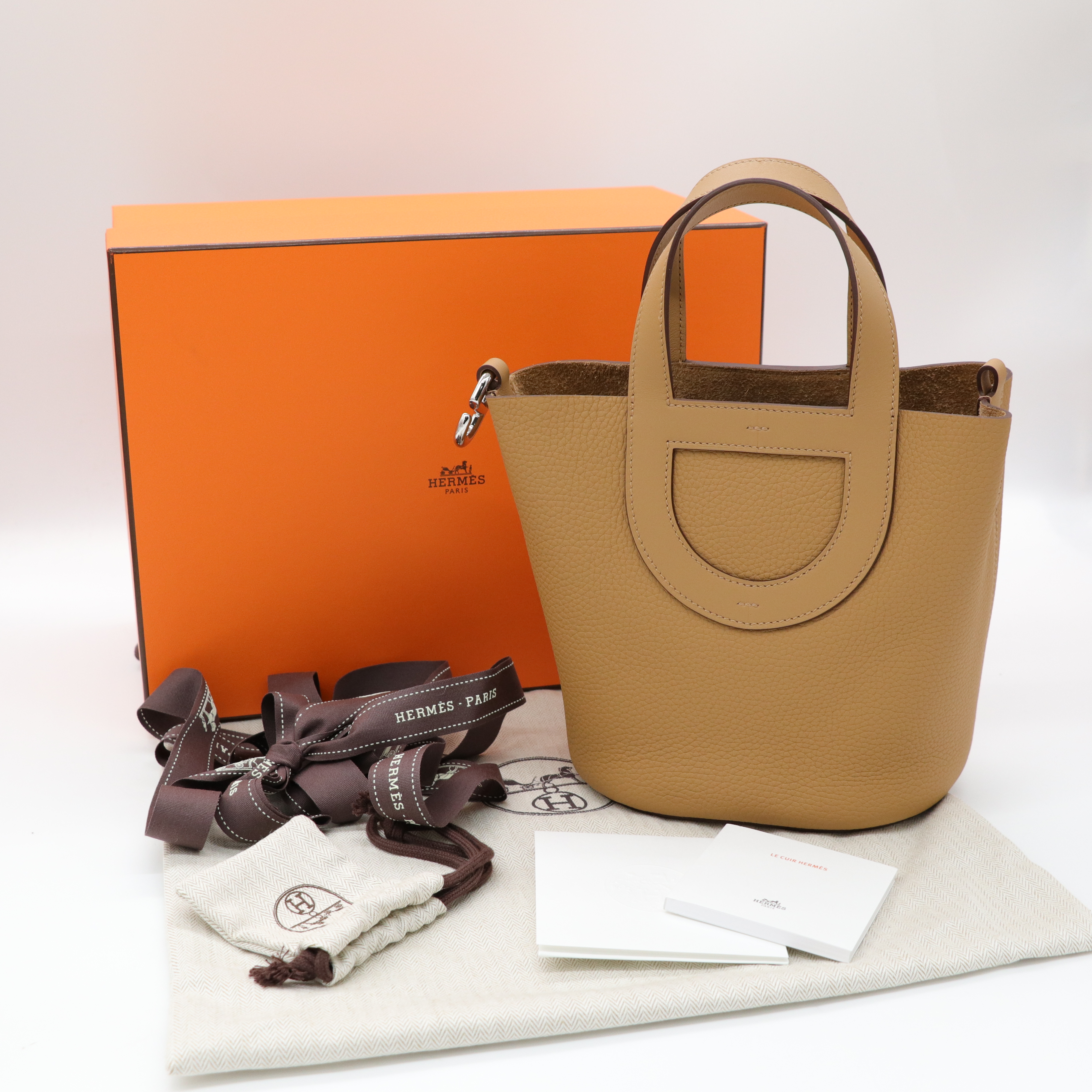 Hermès 愛馬仕 In The Loop 18 餅乾色 豬鼻菜籃子-0
