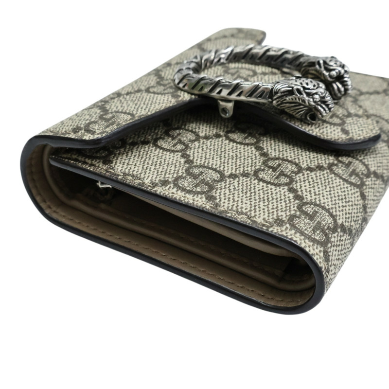 烏木色帆布 三折 短夾 627073【GUCCI 古馳】 627073-9