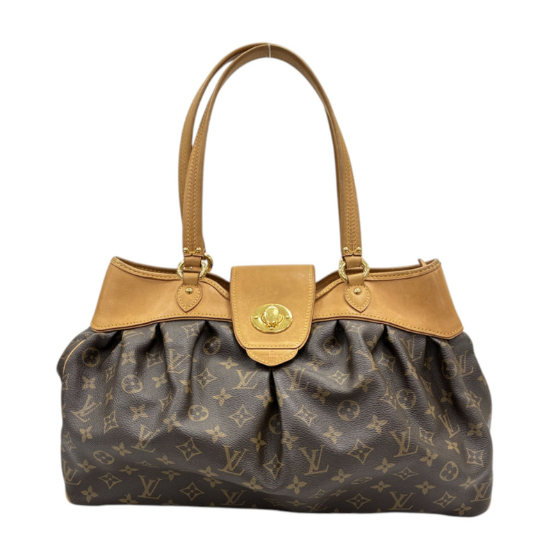 棕色 原花帆布 Boetie MM 肩背包【LOUIS VUITTON LV 路易威登】 M45714-0