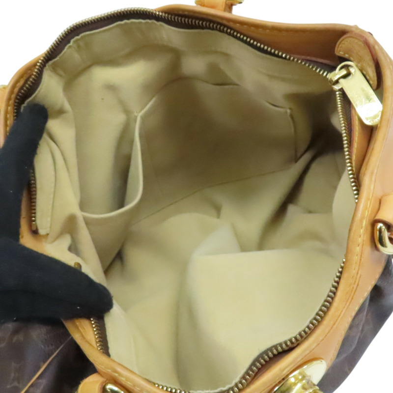 棕色 原花帆布 Boetie MM 肩背包【LOUIS VUITTON LV 路易威登】 M45714-2