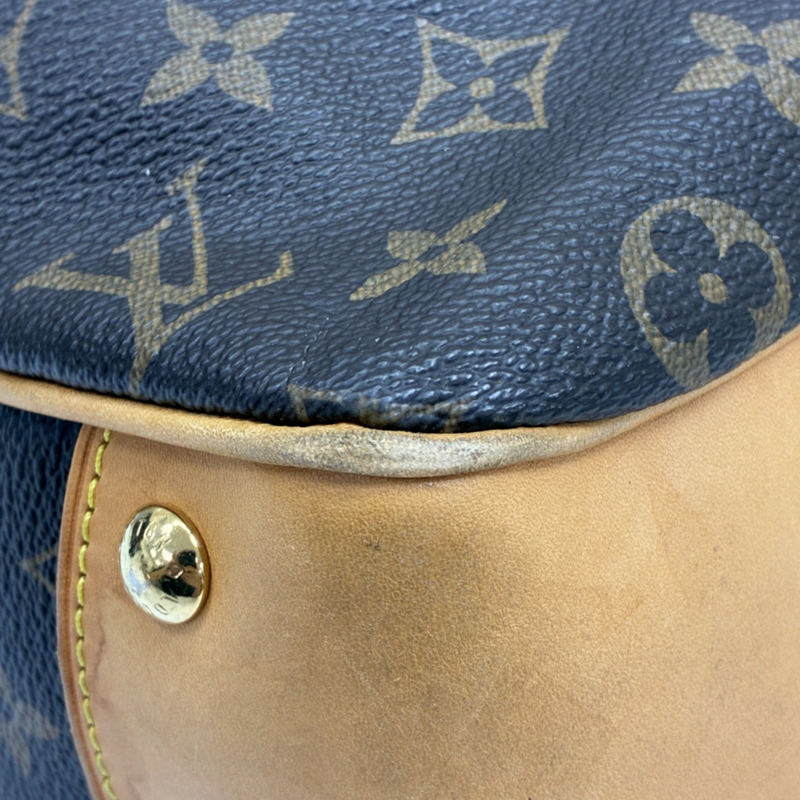 棕色 原花帆布 Boetie MM 肩背包【LOUIS VUITTON LV 路易威登】 M45714-7