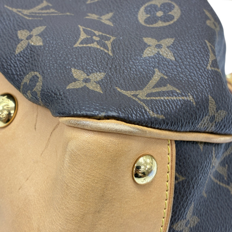 棕色 原花帆布 Boetie MM 肩背包【LOUIS VUITTON LV 路易威登】 M45714-8