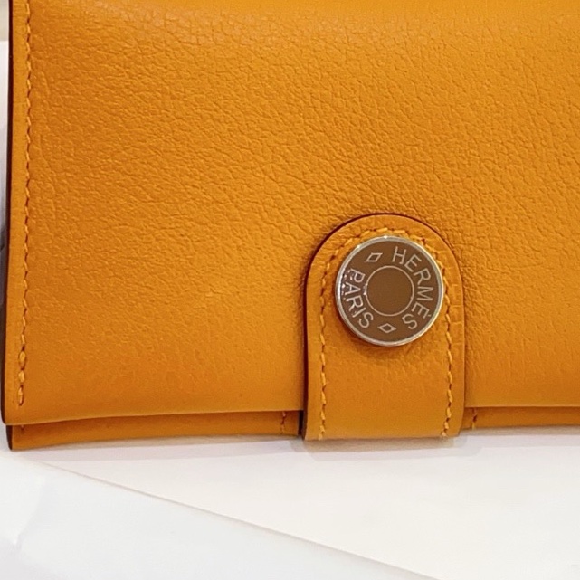 幾乎全新 Hermes愛馬仕 RMS 卡包 杏仁黃 Evergrain皮 B刻 附件盒子-4