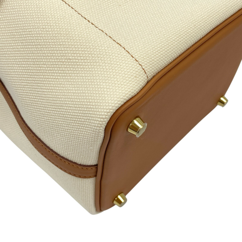 米色帆布 金棕色 Swift牛皮 Picotin Lock 18 手提包 K刻 金扣【HERMES 愛馬仕】 H083189CC-11