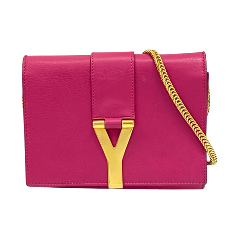 紫紅色 牛皮 經典Y字 小號 肩背包 311215【SAINT LAURENT YSL 聖羅蘭 】 311215