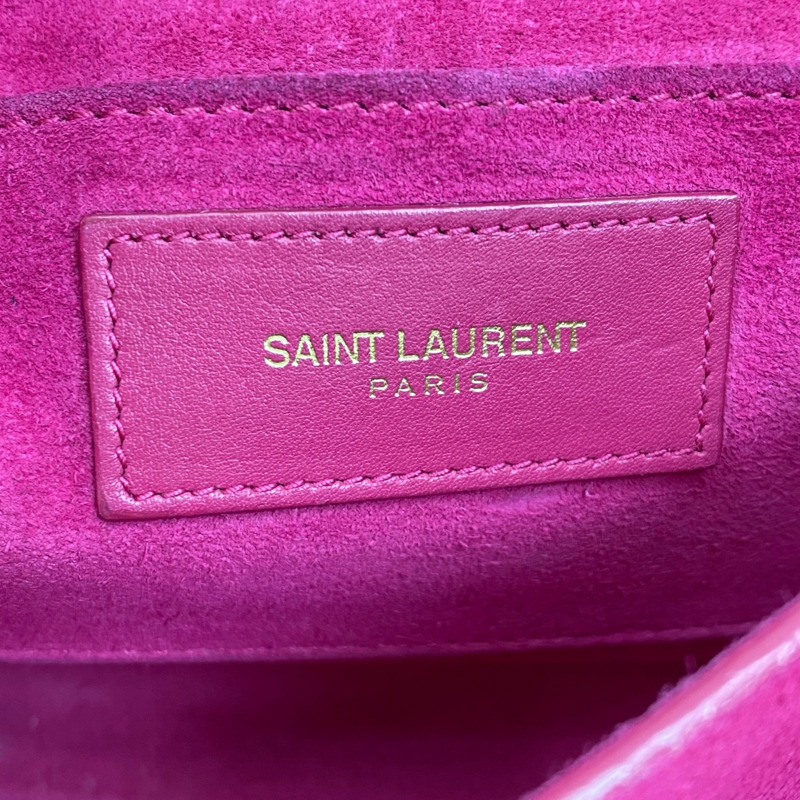 紫紅色 牛皮 經典Y字 小號 肩背包 311215【SAINT LAURENT YSL 聖羅蘭 】 311215-3