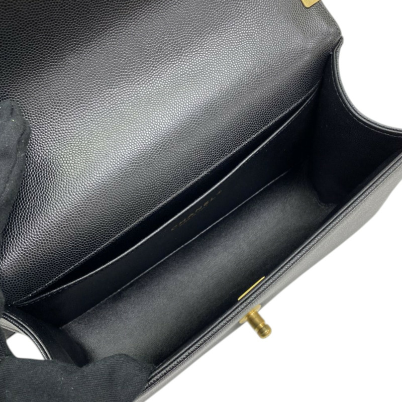 黑色 牛皮 Boy 25 銀釦 鍊帶 肩背包 金釦【CHANEL 香奈兒】 A67086-2