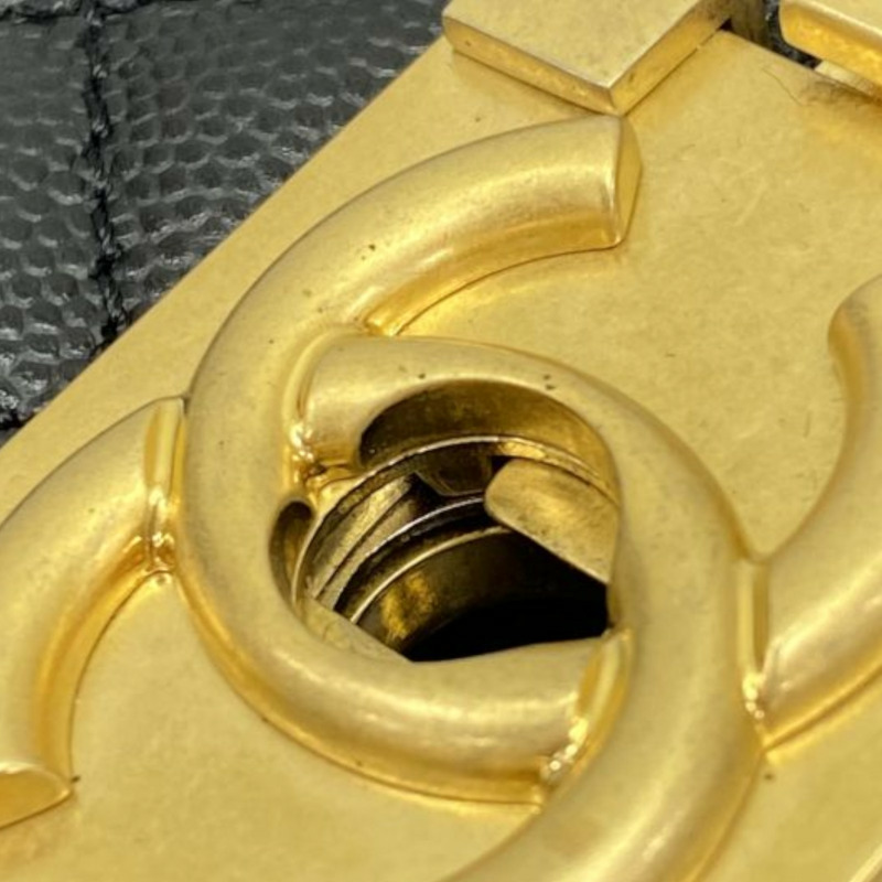 黑色 牛皮 Boy 25 銀釦 鍊帶 肩背包 金釦【CHANEL 香奈兒】 A67086-9