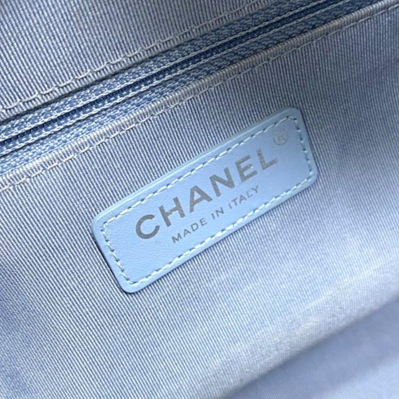 幻彩藍 菱格紋 牛皮 Gabrielle 流浪包 肩背包【CHANEL 香奈兒】 A93824-4