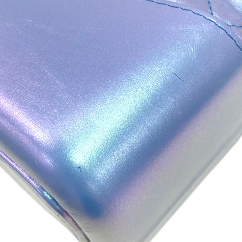 幻彩藍 菱格紋 牛皮 Gabrielle 流浪包 肩背包【CHANEL 香奈兒】 A93824-13