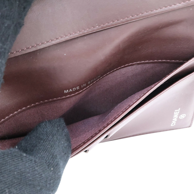 黑色牛皮 Flap 三折 長夾 A31506【CHANEL 香奈兒】 A31506-6
