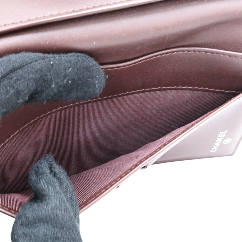 黑色牛皮 Flap 三折 長夾 A31506【CHANEL 香奈兒】 A31506-7