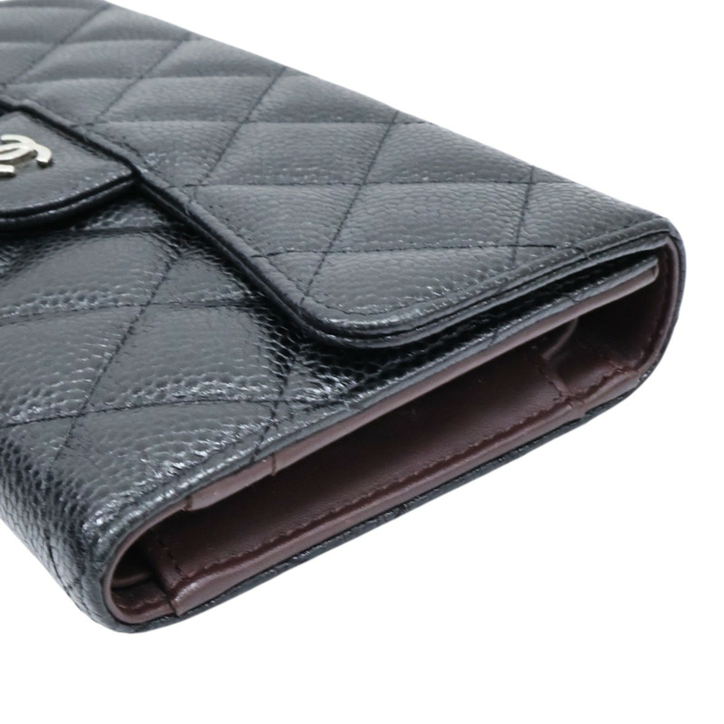 黑色牛皮 Flap 三折 長夾 A31506【CHANEL 香奈兒】 A31506-14