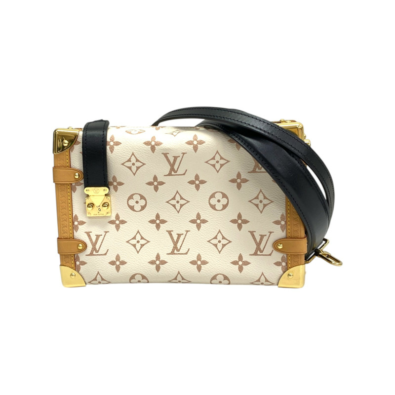白色 原花壓牛皮 Side Trunk MM 肩背包 M46907【LOUIS VUITTON LV 路易威登】 M46907-0