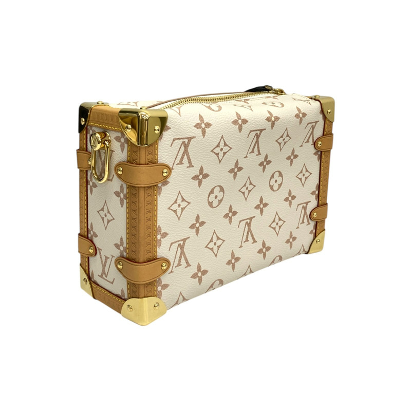白色 原花壓牛皮 Side Trunk MM 肩背包 M46907【LOUIS VUITTON LV 路易威登】 M46907-1