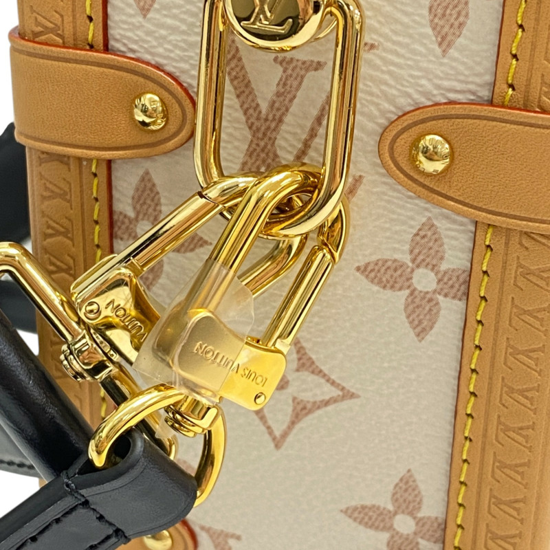 白色 原花壓牛皮 Side Trunk MM 肩背包 M46907【LOUIS VUITTON LV 路易威登】 M46907-6