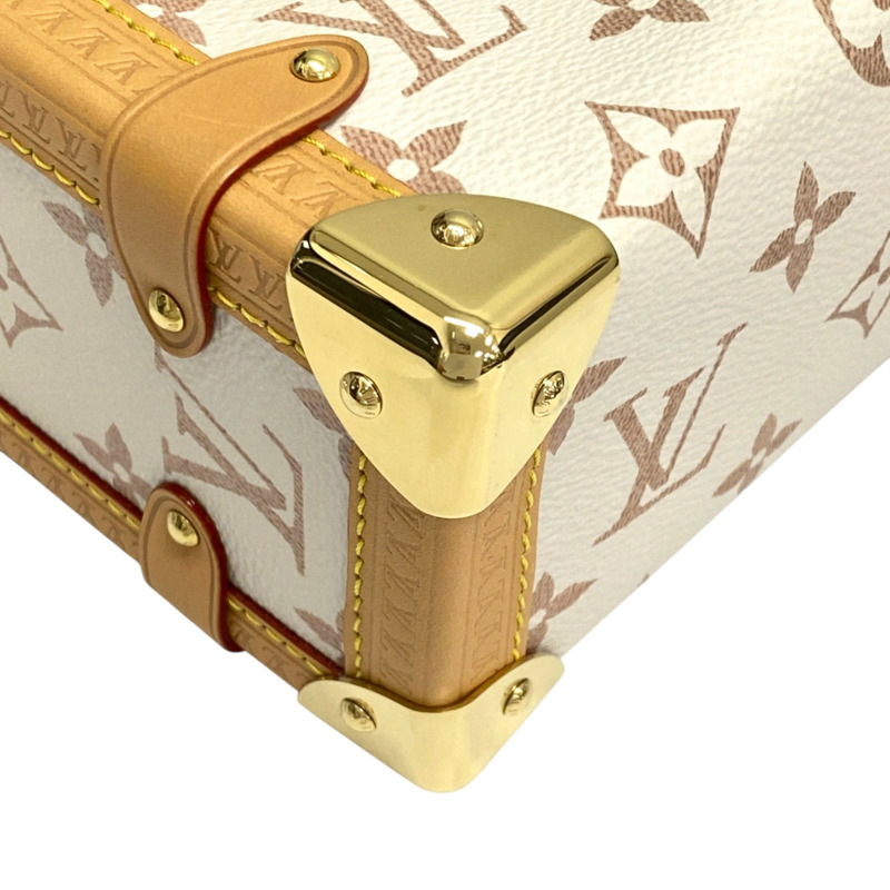 白色 原花壓牛皮 Side Trunk MM 肩背包 M46907【LOUIS VUITTON LV 路易威登】 M46907-9