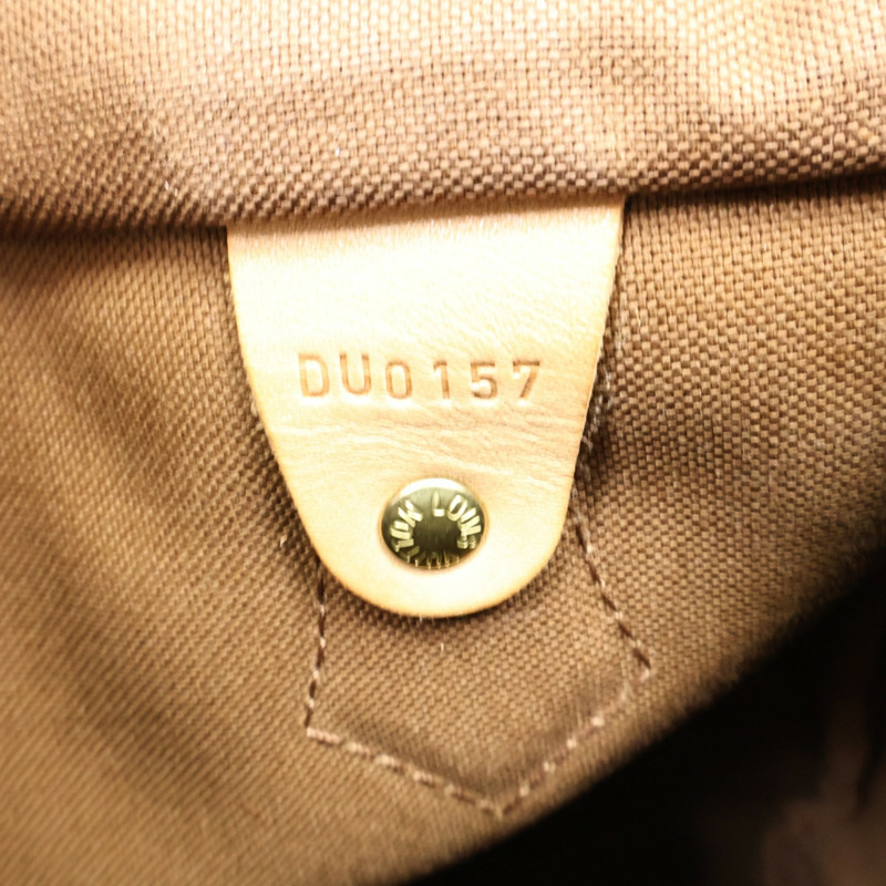 棕色 原花帆布 Speedy Bandouliere 25 兩用包【LOUIS VUITTON LV 路易威登】 M46977-4