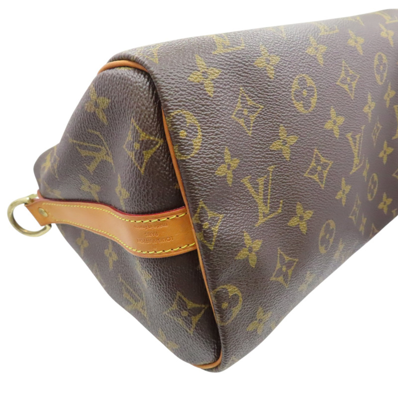棕色 原花帆布 Speedy Bandouliere 25 兩用包【LOUIS VUITTON LV 路易威登】 M46977-7