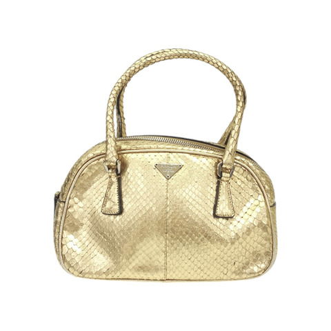 金色 蛇皮 手提包【PRADA普拉達】