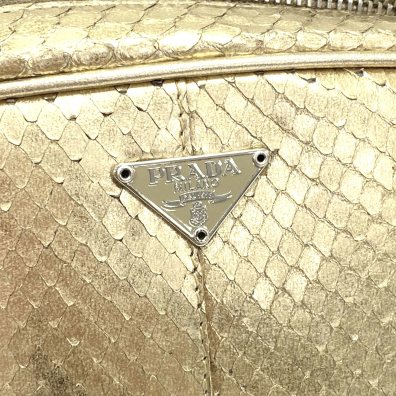 金色 蛇皮 手提包【PRADA普拉達】-3