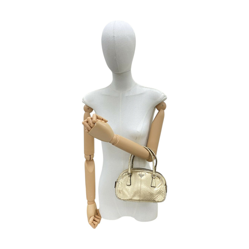 金色 蛇皮 手提包【PRADA普拉達】-6