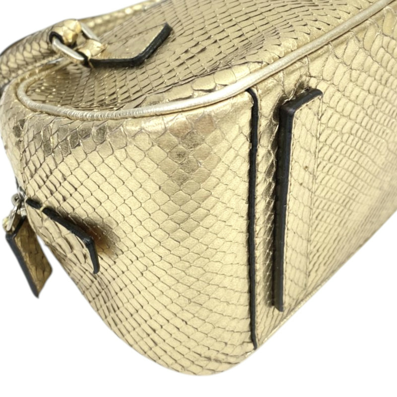金色 蛇皮 手提包【PRADA普拉達】-8