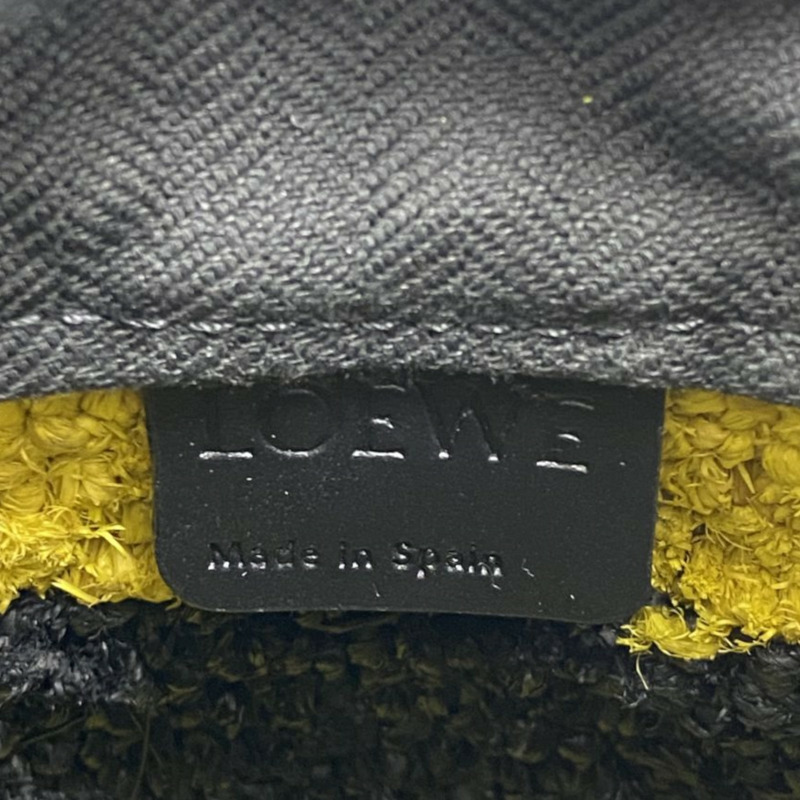 黃/黑色 拉菲草 Raffia Bee Busket 肩背包【LOEWE 羅威】-5