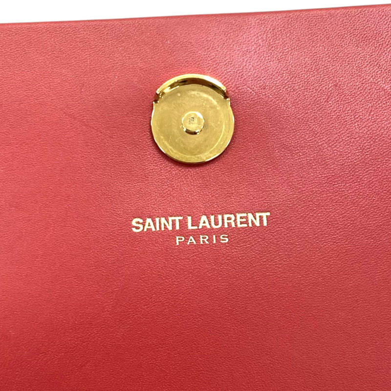 紅色 牛皮 流蘇 肩背包【SAINT LAURENT 聖羅蘭】 354120-4