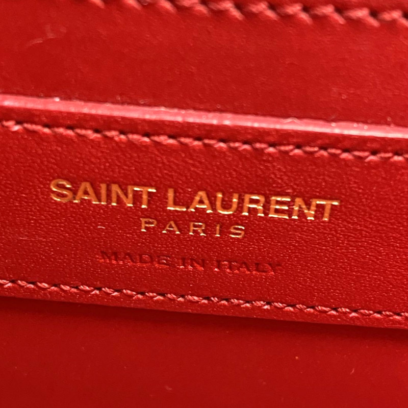 紅色 牛皮 流蘇 肩背包【SAINT LAURENT 聖羅蘭】 354120-5