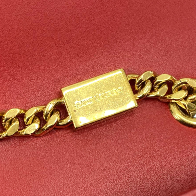 紅色 牛皮 流蘇 肩背包【SAINT LAURENT 聖羅蘭】 354120-9