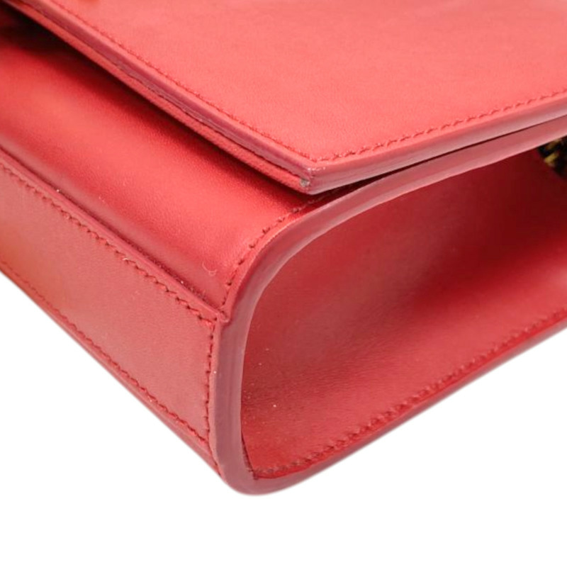 紅色 牛皮 流蘇 肩背包【SAINT LAURENT 聖羅蘭】 354120-11