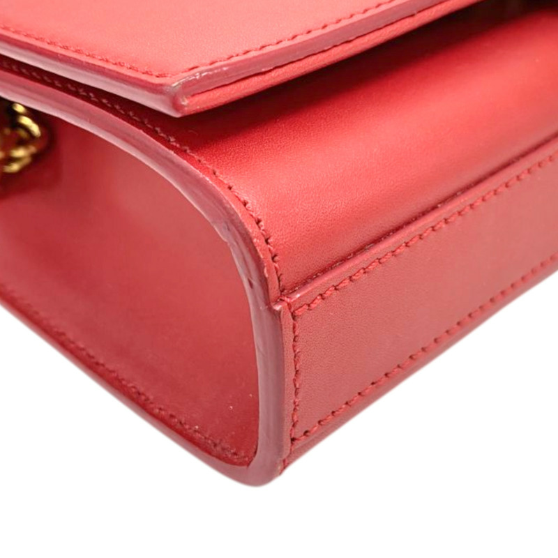 紅色 牛皮 流蘇 肩背包【SAINT LAURENT 聖羅蘭】 354120-12