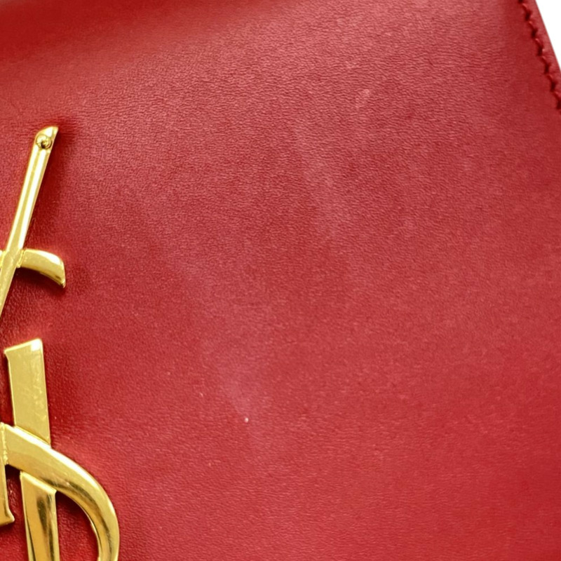 紅色 牛皮 流蘇 肩背包【SAINT LAURENT 聖羅蘭】 354120-13