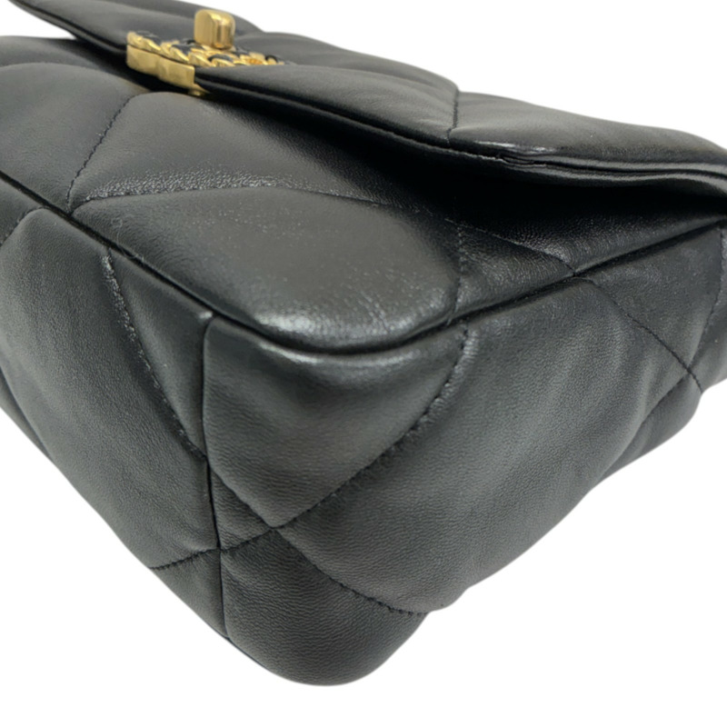 黑色 羊皮 Chanel 19 小號 兩用包【CHANEL 香奈兒】 AS1160-10