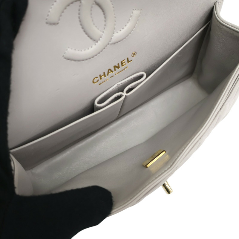 灰色羊皮 COCO 23 鍊帶 肩背包 A01113【CHANEL 香奈兒】 A01113-2