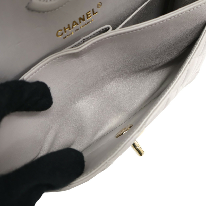 灰色羊皮 COCO 23 鍊帶 肩背包 A01113【CHANEL 香奈兒】 A01113-3