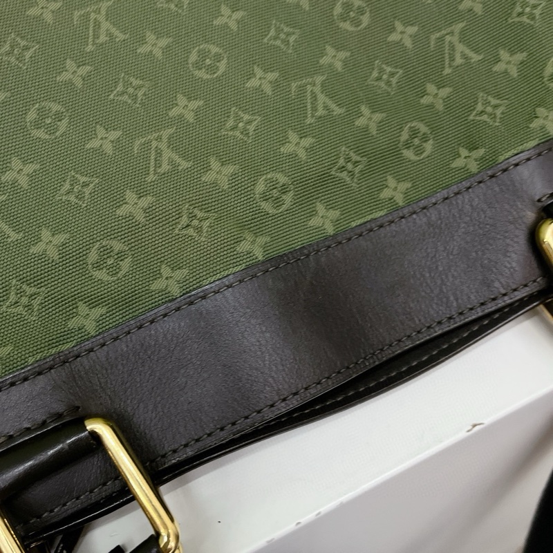 LV 帆布托特包 抹茶綠 03年 尺寸约31*30*10。-7