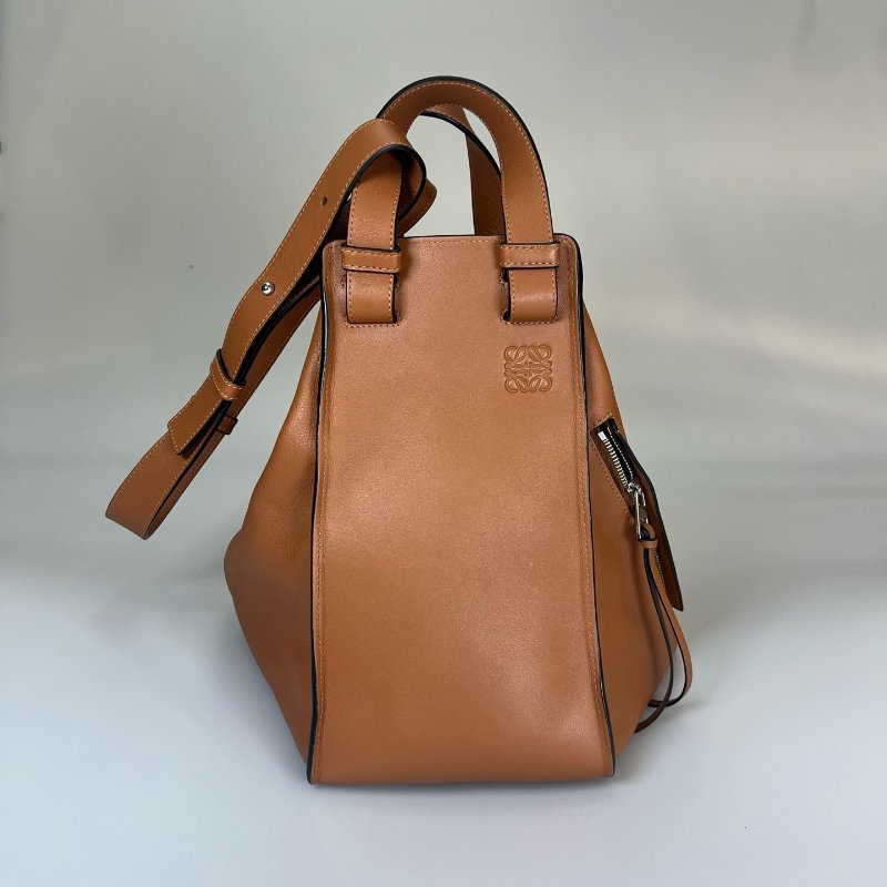 LOEWE 焦糖色HAMMOCK 大號 吊床包-0
