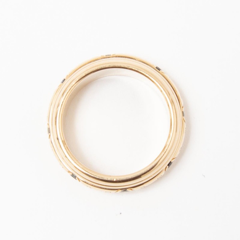 PIAGET 伯爵 Possession 1992年 18K金 旋轉 天然藍寶石鑽戒-3