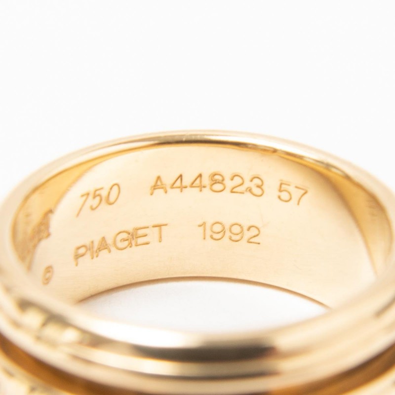 PIAGET 伯爵 Possession 1992年 18K金 旋轉 天然藍寶石鑽戒-5