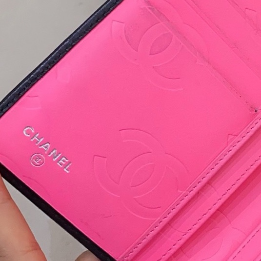 Chanel香奈兒 黑色 康鵬系列錢包卡包 配盒-4