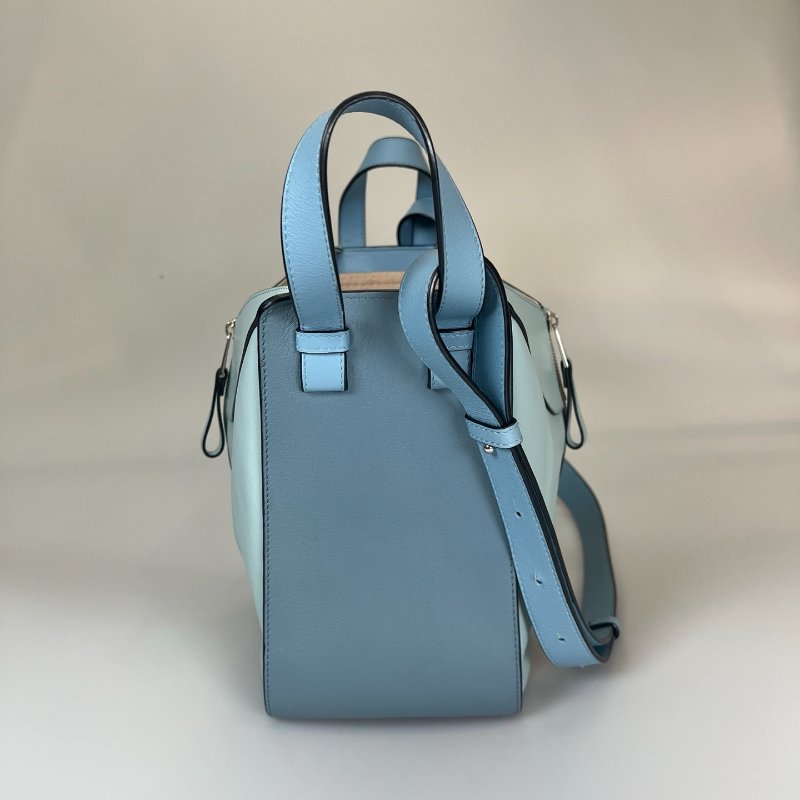 LOEWE 藍拚色HAMMOCK吊床包 小號-1